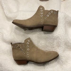 Tan booties